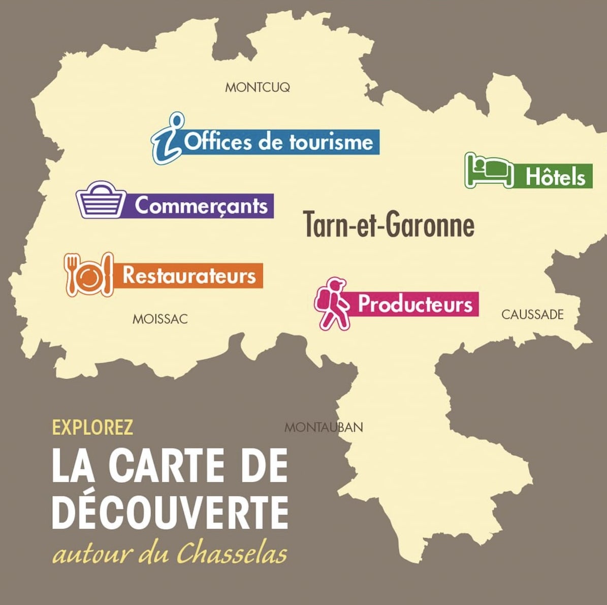 carte interactive Chasselas de Moissac